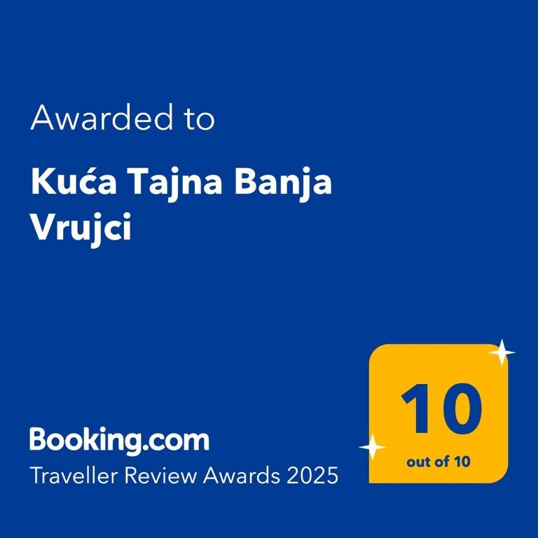 Certifikát, hodnocení, plakát nebo jiný dokument vystavený v ubytování Kuća Tajna Banja Vrujci