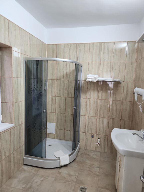 Koupelna v ubytování Casa Lupeni