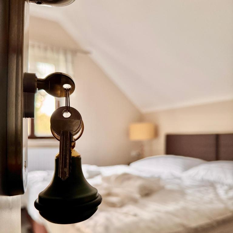 Postel nebo postele na pokoji v ubytování Hotel Zelený dům