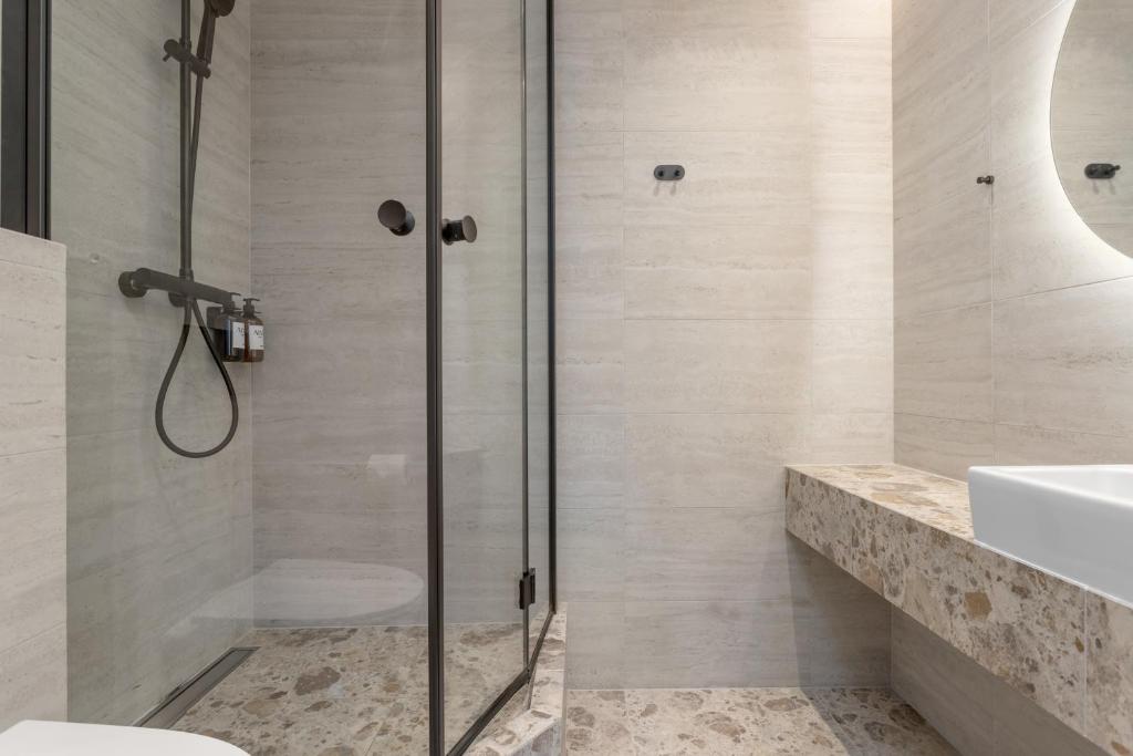 Koupelna v ubytování Alva Hotel Brautarholt