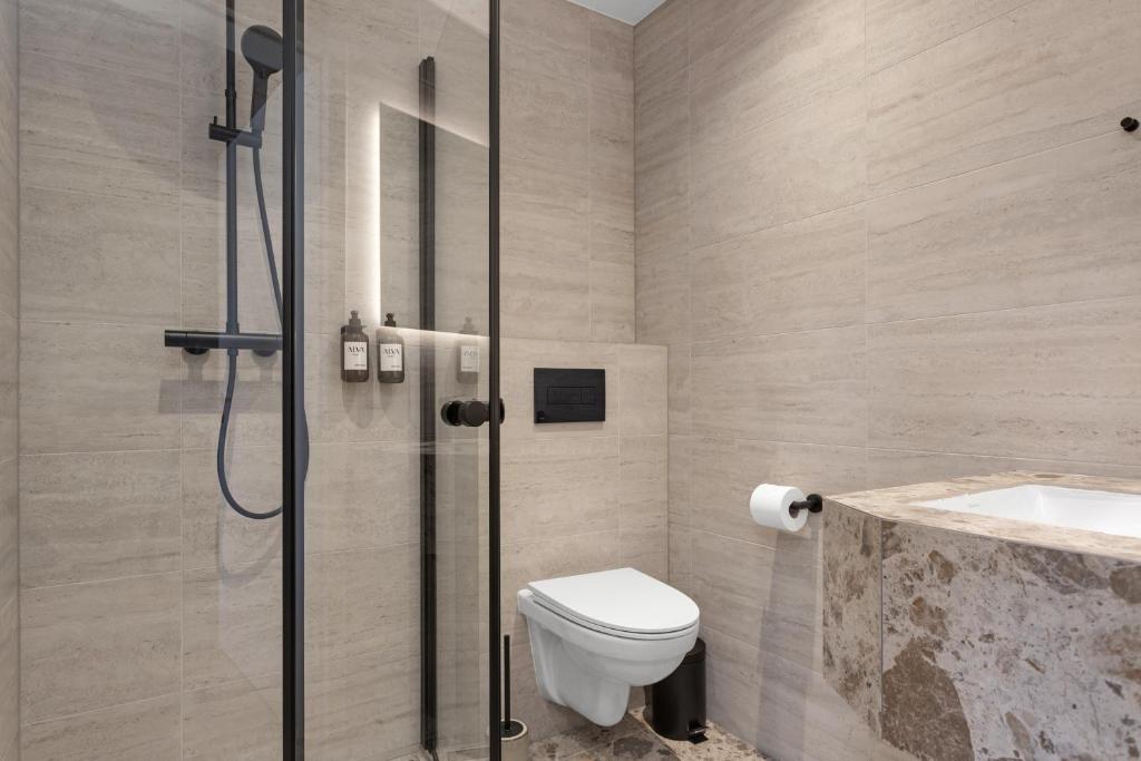 Koupelna v ubytování Alva Hotel Brautarholt