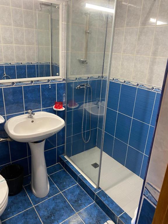 Koupelna v ubytování Hotel Sucidava