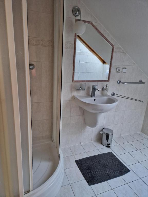 Koupelna v ubytování Apartmány Aurelius