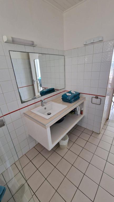 Koupelna v ubytování Le Débarcadère