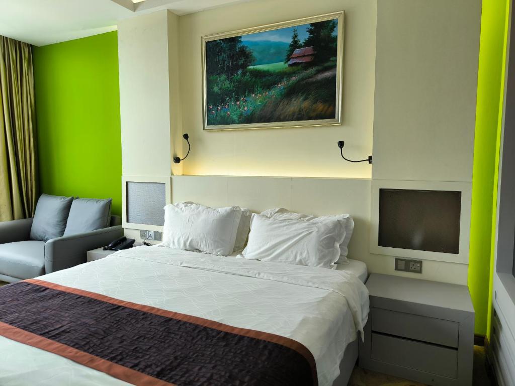 Katil atau katil-katil dalam bilik di Meritz Hotel