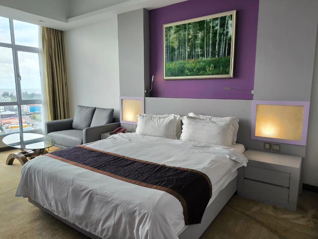 Katil atau katil-katil dalam bilik di Meritz Hotel