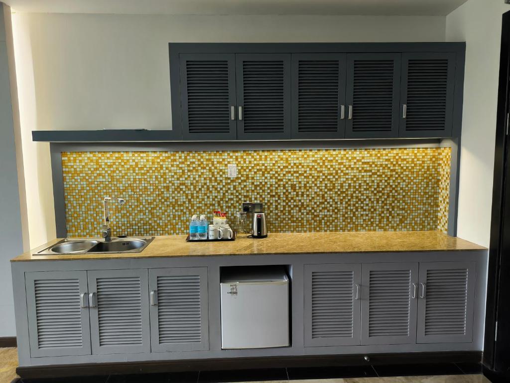 Dapur atau dapur kecil di Meritz Hotel