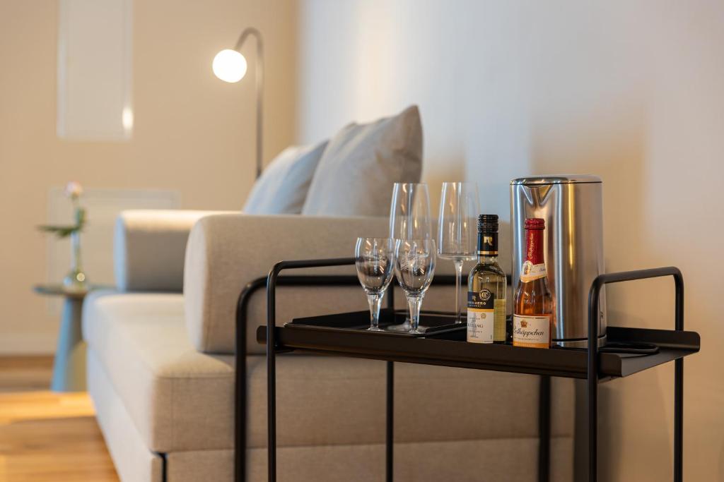 Nápoje v ubytování Boutique Hotel grüner Zweig