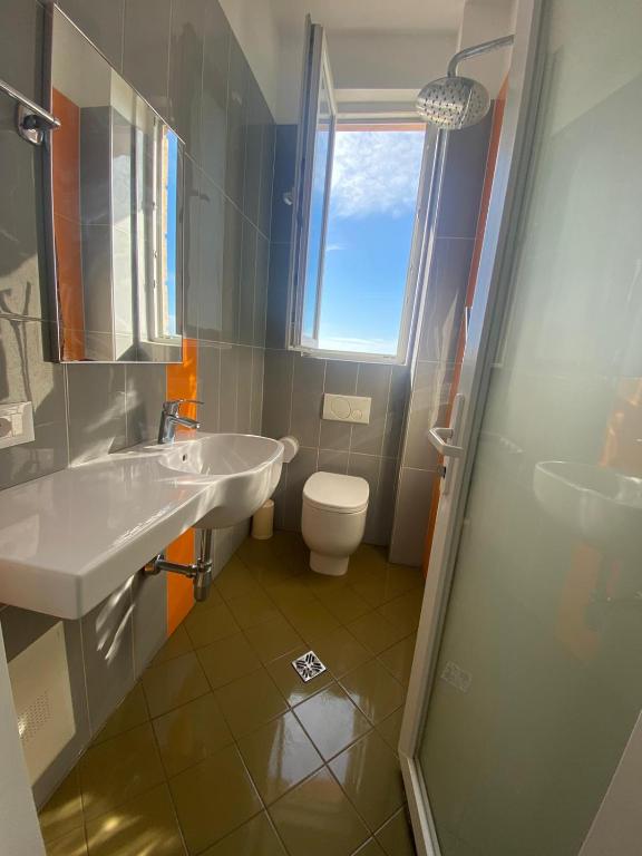 Koupelna v ubytování Hotel Brilant