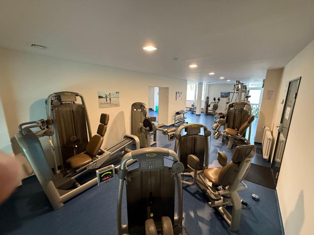 Fitness centrum a/nebo fitness zařízení v ubytování FeWo Pool, Sauna, Wellness, Gartenterrasse ENGELMEER