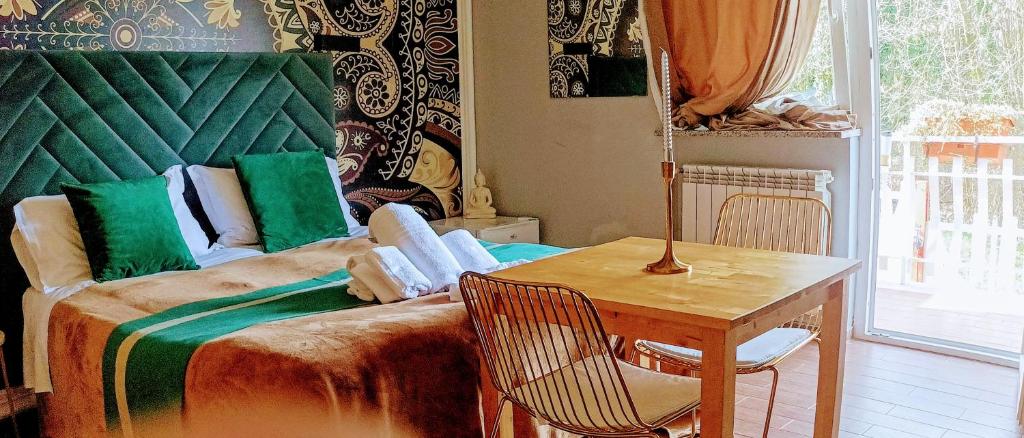 Postel nebo postele na pokoji v ubytování Hotel magnolia 1000 mt dal casello