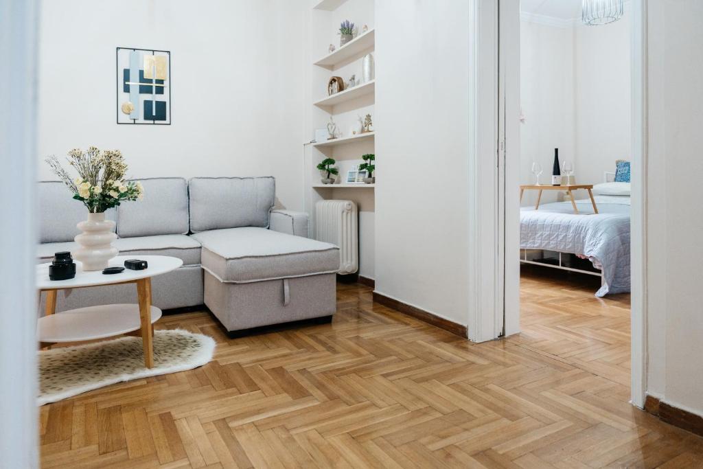 Posteľ alebo postele v izbe v ubytovaní luxury apartment center athens (wifi)