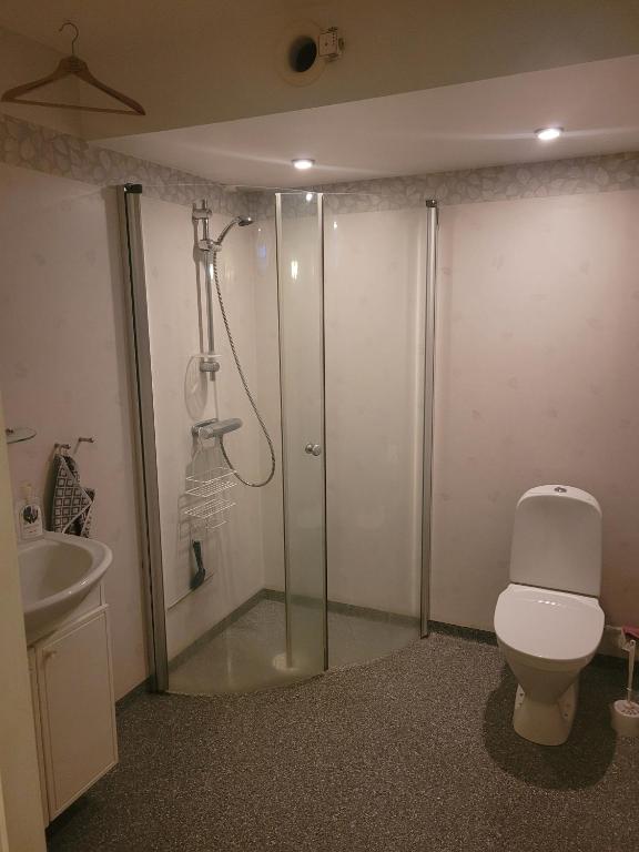 Koupelna v ubytování Rugstorps Lantgårds Glamping
