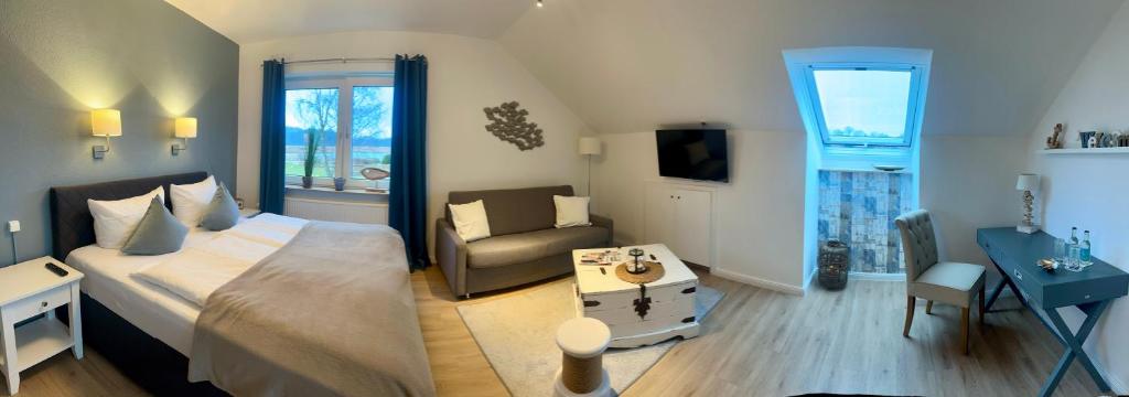 Postel nebo postele na pokoji v ubytování Hotel Restaurant Ostsee-Anker