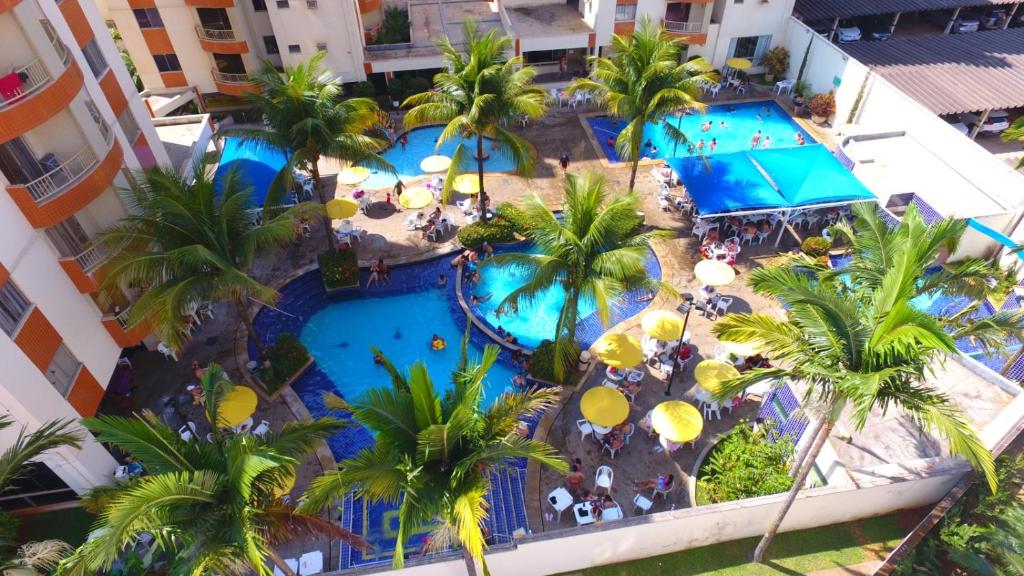 Hồ bơi trong/gần Jardim das Thermas apt para até 5 pessoas
