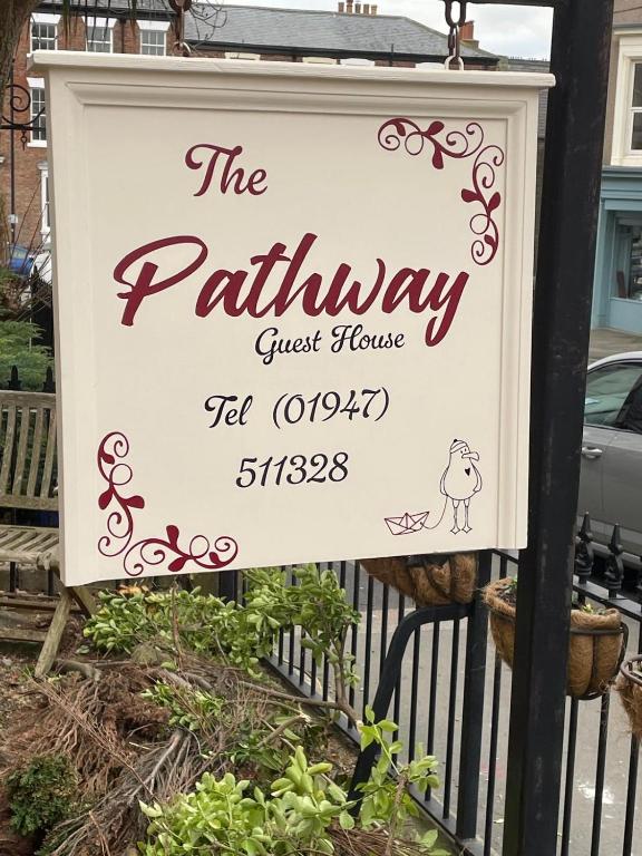 a sign for the pathway guest house at The Pathway Guesthouse in Whitby
