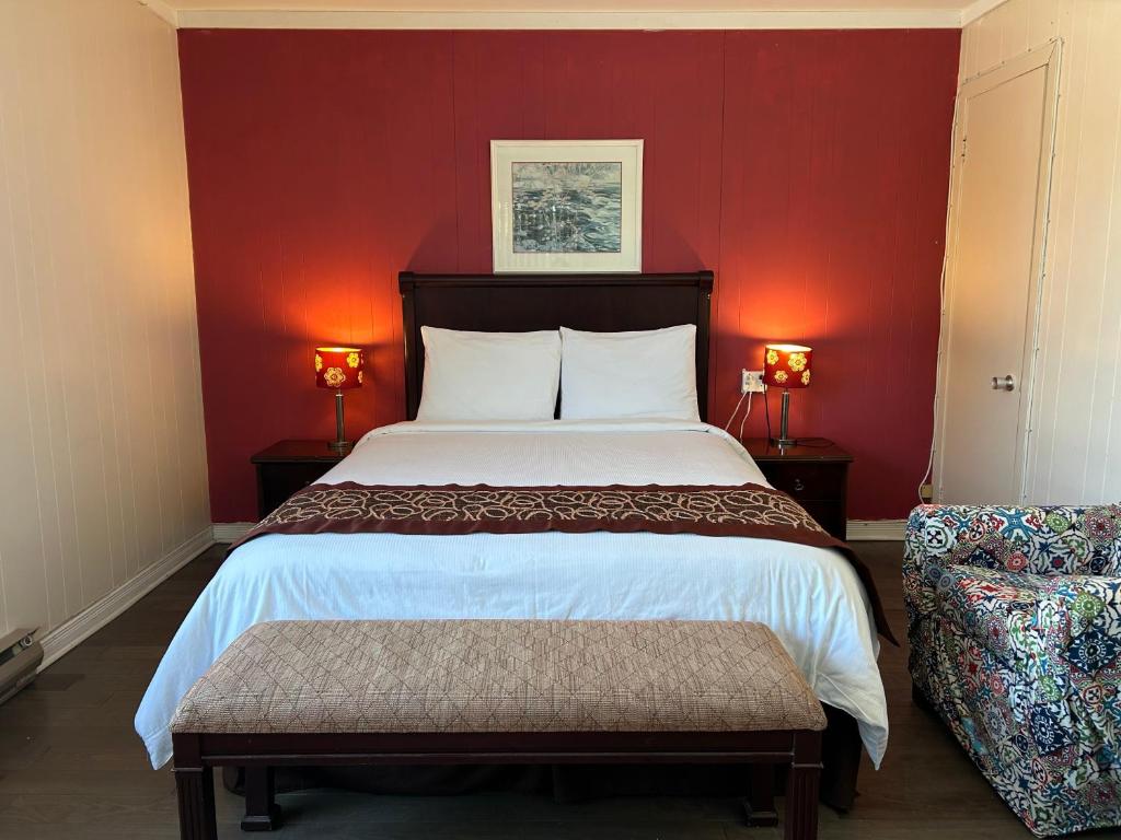 Postel nebo postele na pokoji v ubytování Motel Chantolac