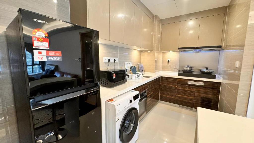 Dapur atau dapur kecil di 富力塞纳天地R&F Seine Region by RongYu