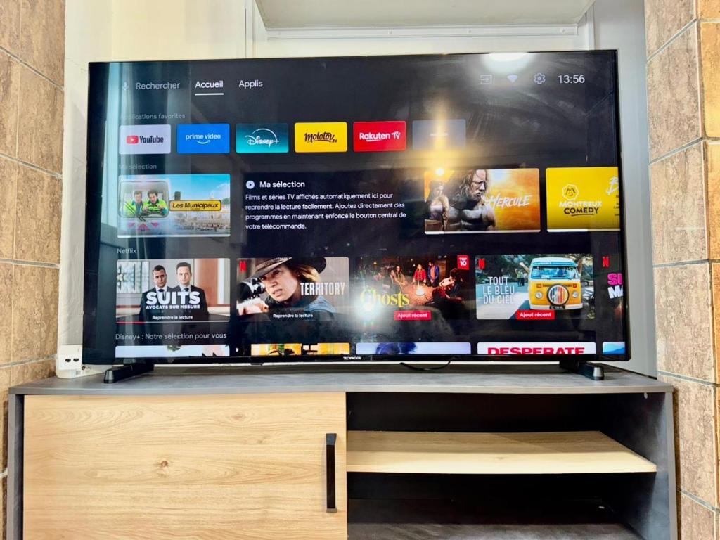 TV a/nebo společenská místnost v ubytování Gite Délia Le Ruisseau