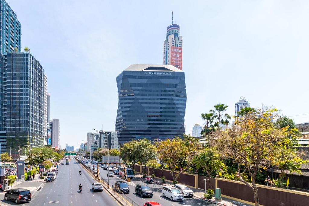 Nespecifikovaný výhled na destinaci Bangkok nebo výhled na město při pohledu z hotelu