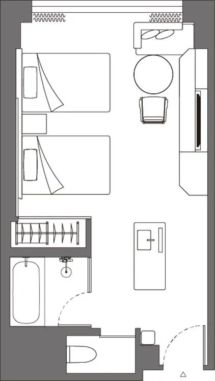 Scenic Twin Room with Two Double Beds and City View - High Floor