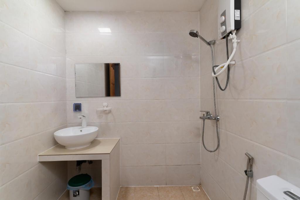 Koupelna v ubytování Arista Villa
