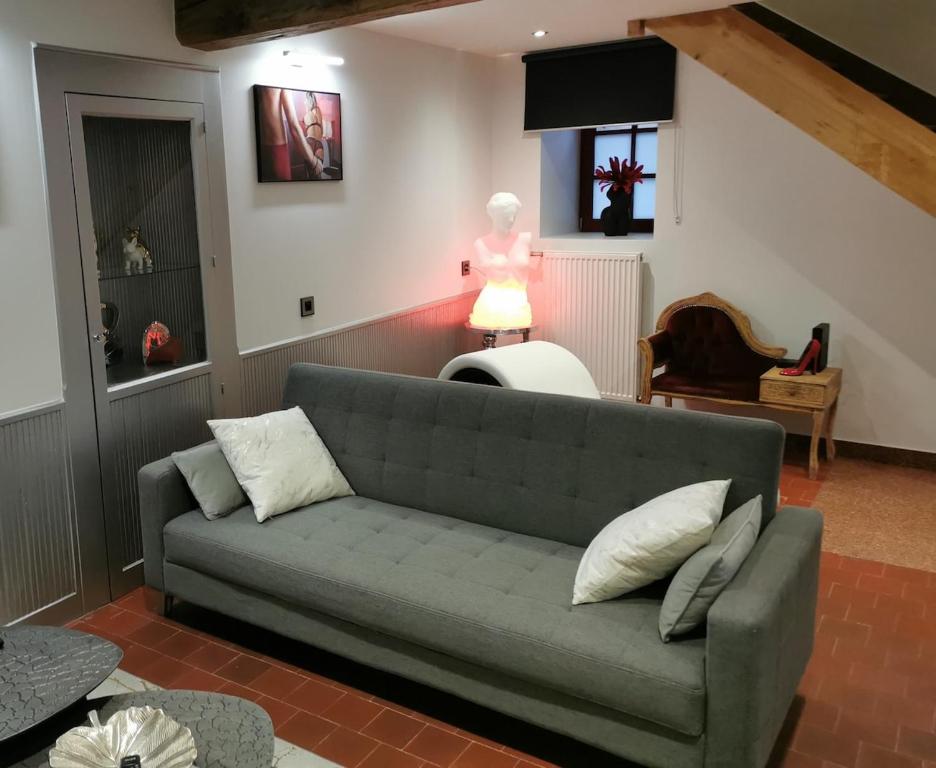 Posezení v ubytování Gîte Ozé