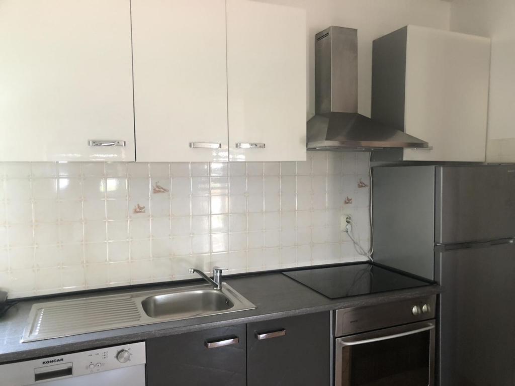 Kuchyň nebo kuchyňský kout v ubytování Apartman SARA