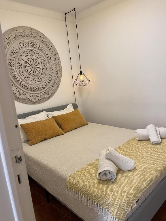 Postel nebo postele na pokoji v ubytování Regueira Gold com terraço