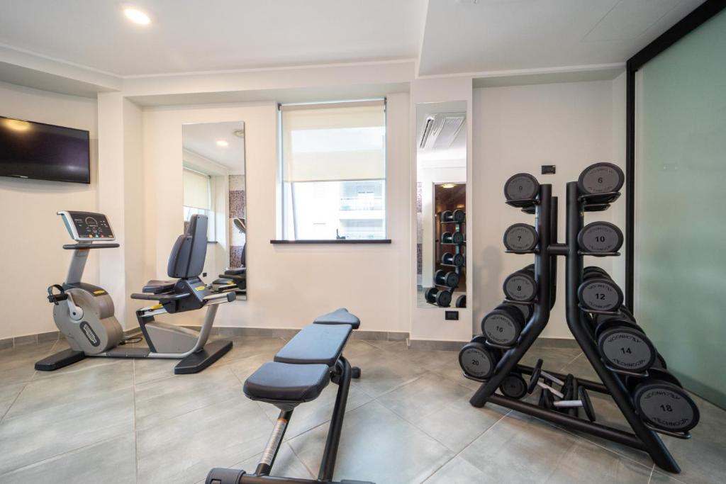 Fitness centrum a/nebo fitness zařízení v ubytování Hotel Majorana