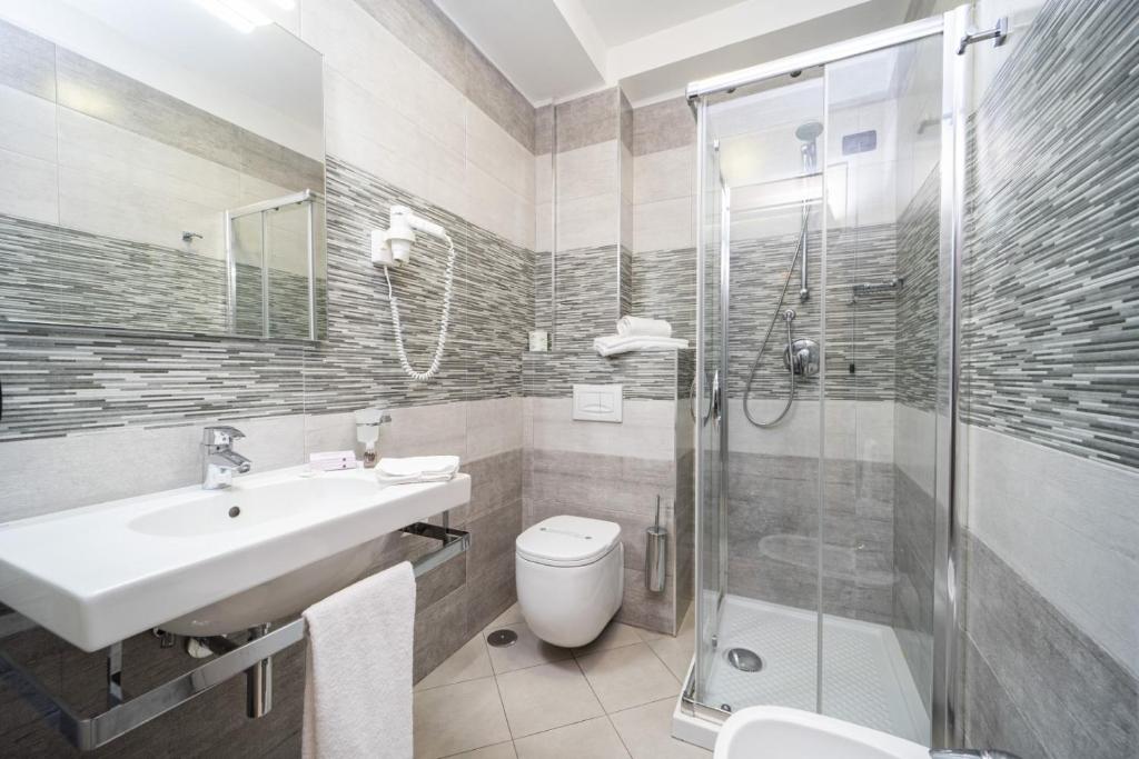Koupelna v ubytování Hotel Majorana