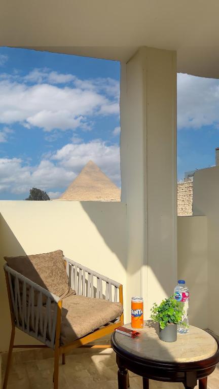 Balkón nebo terasa v ubytování Giza Pyramids Inn