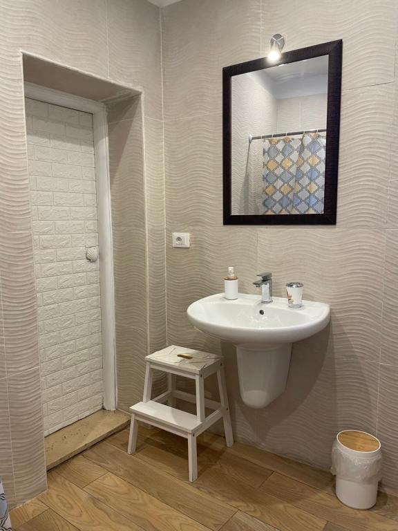 Koupelna v ubytování Scibetta's B&B