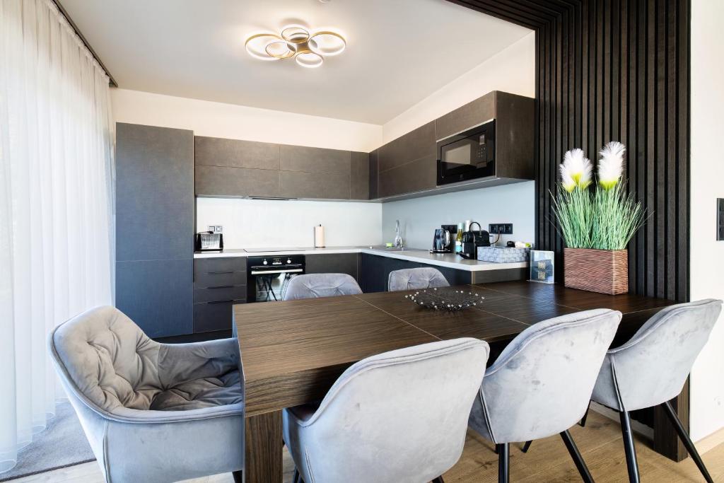 Kuchyň nebo kuchyňský kout v ubytování Optimus Residence