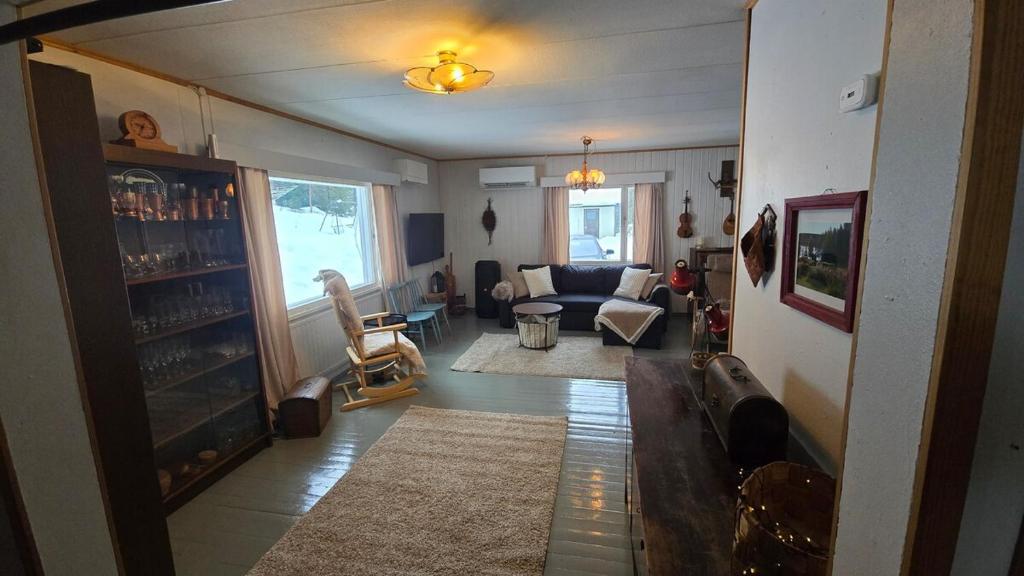 Posezení v ubytování Beach cottage near Syöte