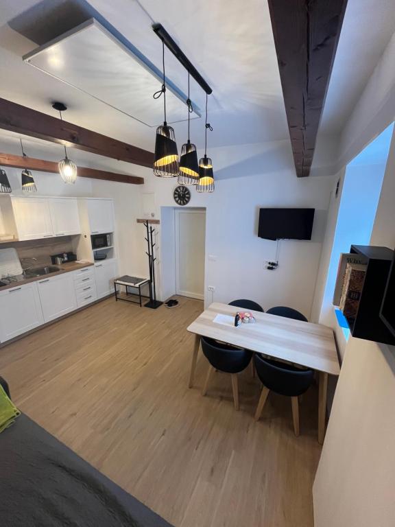 Kuchyň nebo kuchyňský kout v ubytování BonAire apartment