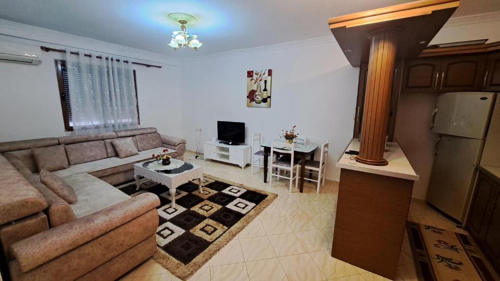 Kuchyň nebo kuchyňský kout v ubytování Apartament Miraka