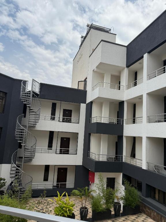 Budova, kde se aparthotel nachází