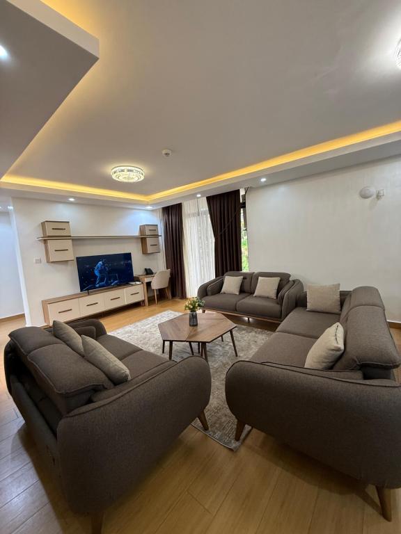 Posezení v ubytování Cascadia Apartments Kigali