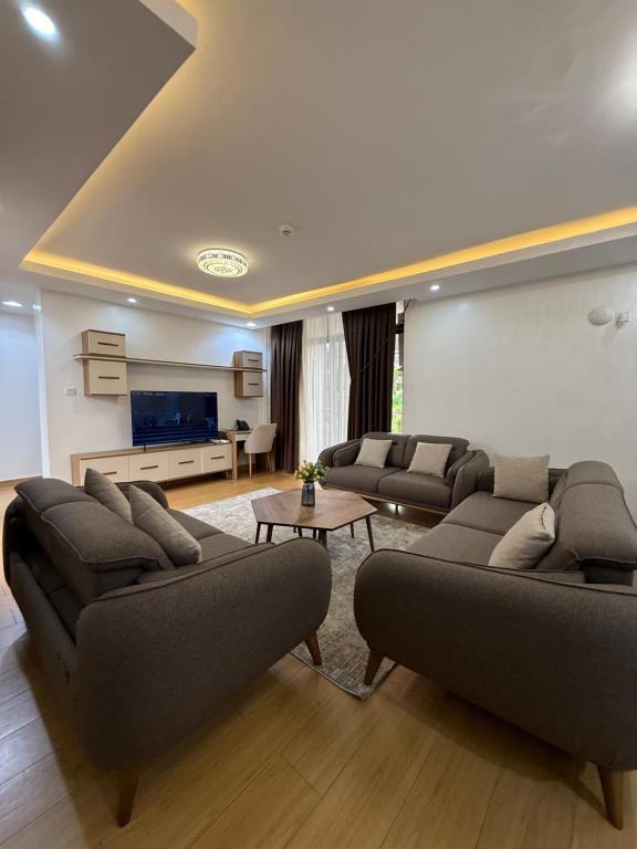 Posezení v ubytování Cascadia Apartments Kigali