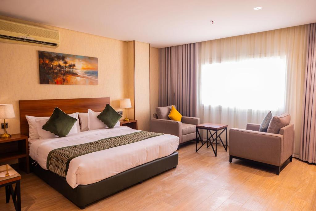 Postel nebo postele na pokoji v ubytování سويت بارك جدة - Suite Park Jeddah