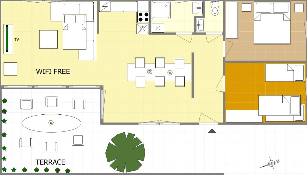 Půdorys ubytování Apartment Riviera 500-15 Lipno Home