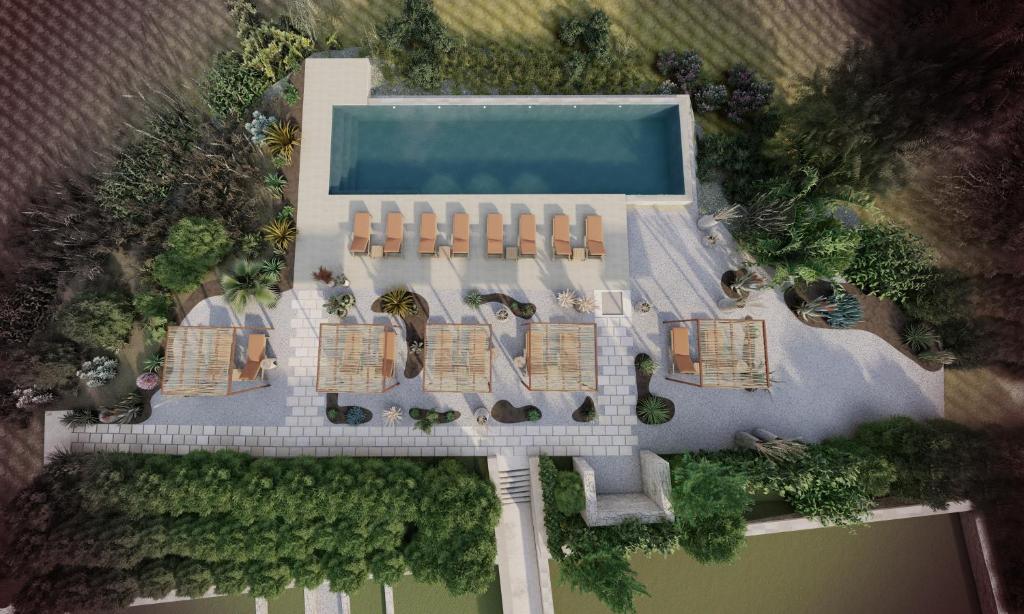 Letecký snímek ubytování Masseria Fabrizio
