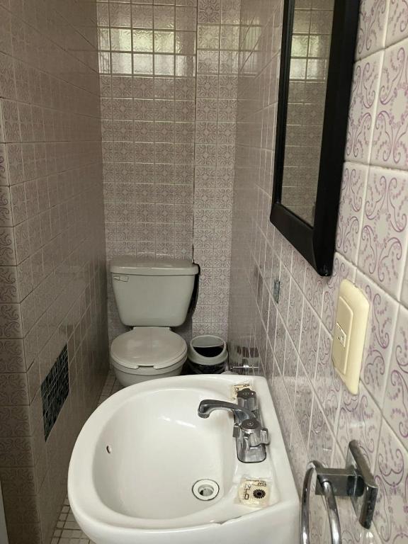 Koupelna v ubytování Hotel Palacio