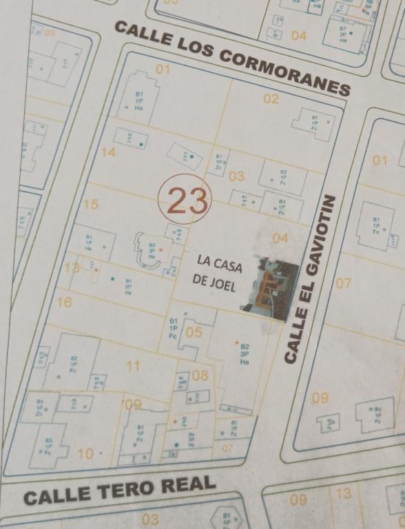 Půdorys ubytování La Casa de Joel