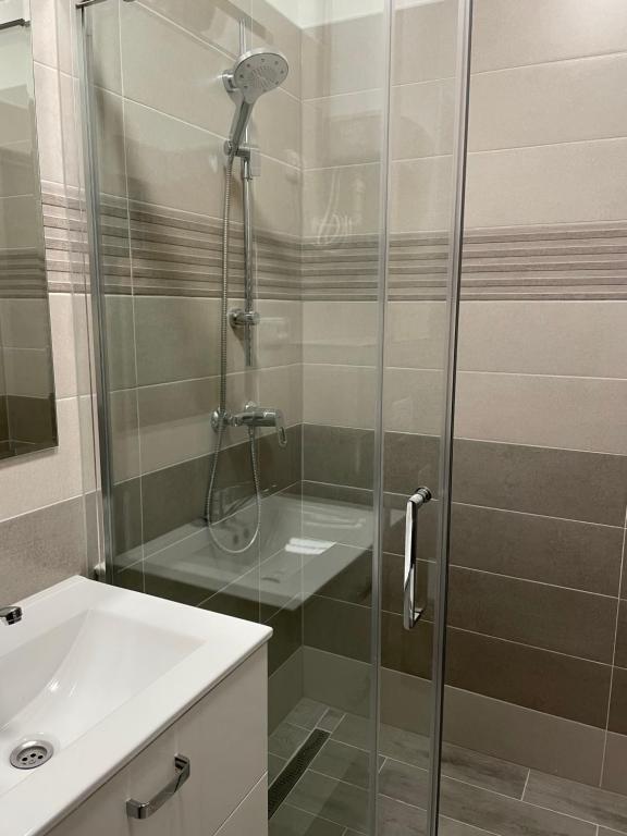 Koupelna v ubytování Apartmancheb