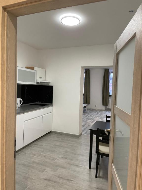 Kuchyň nebo kuchyňský kout v ubytování Apartmancheb