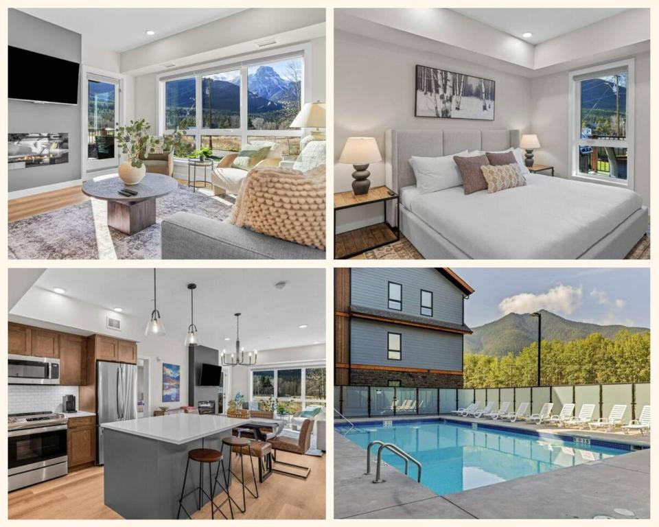 Kolam renang di atau dekat dengan 2 bedrooms-3 beds 2 baths - Rocky Mountain View Retreat - Heated Pool and Hot Tub