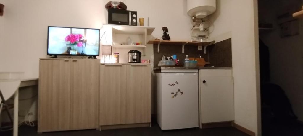 Nhà bếp/bếp nhỏ tại Le petit studio