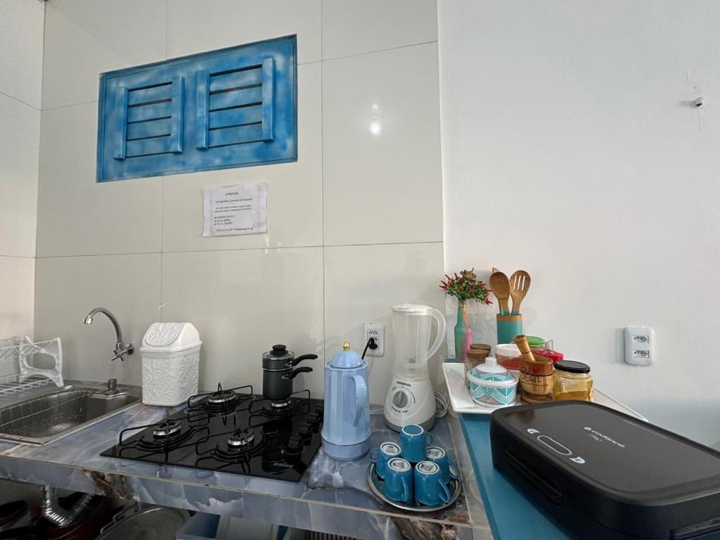 Kuchyň nebo kuchyňský kout v ubytování Casa Grécia Jericoacoara